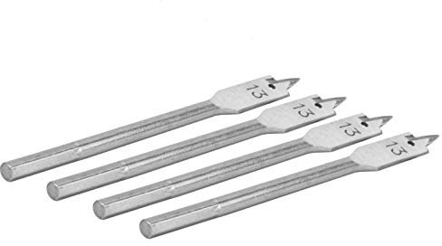 4Pcs Spade Drill Bit Set Paddle Flat Bits HighCarbon Steel Woodworking Hand Tools Hardware 13mm
