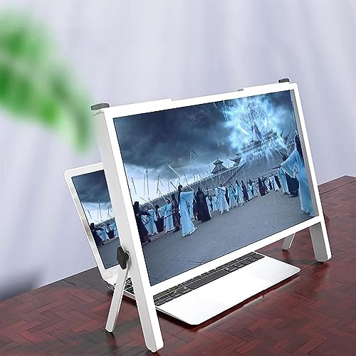 LoiYtrd Tablet-Bildschirmlupe 3D 21-Zoll-Laptop-Bildschirmlupe, tragbarer Verstärker-Desktop, kompatibel mit 15/16/17/18/20-Zoll-Mobiltelefonen und Tablets HD-Bildschirmlupe