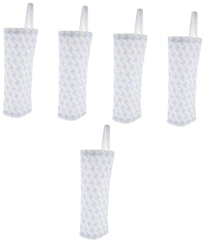 Ciieeo 5pcs Plastic Bag Storage Dispenser Wardrobe Hanging Storage Organizer Kitchen Waste Bag Holder