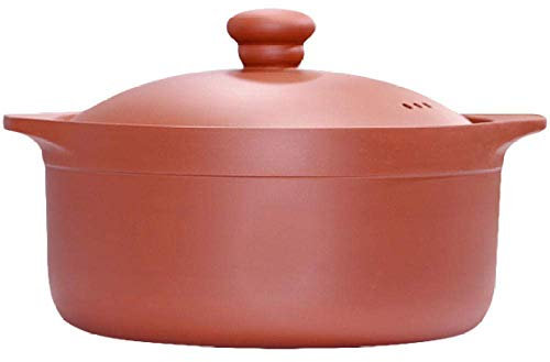 Pentole in Terracotta Casseruola Casseruola con Coperchio - Buone Prestazioni di conservazione del Calore, Manico Antiscivolo, Resistenza alle Alte Temperature, -3,5 l