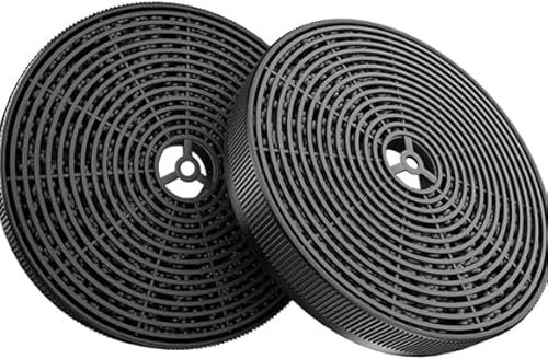 2 Pièces 17.5x2.5 cm Circulation D'air Filtre à Charbon Hotte, Universel Filtre Hotte Aspirante Charbon, Circulaire Filtre Actif Compatible avec de Multiples Marques et Modèles pour Hotte de Cuisine