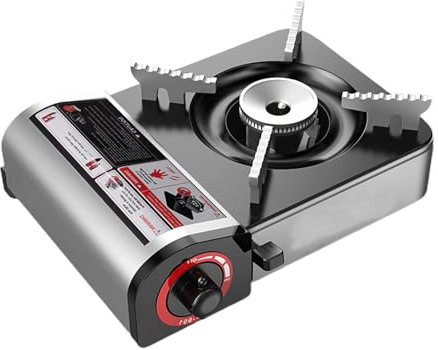 SVCEQZE réchaud de camping, 25 x 17 cm, cuisinière à gaz, cuisinière électrique portable, avec cartouche, brûleur à gaz pratique, pour barbecue, pique-nique, cuisine domestique