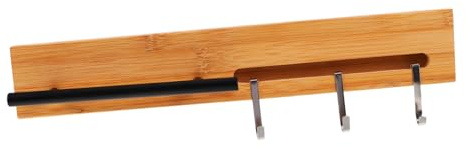 iplusmile Halter Für Küchenutensilien Aus Holz Wandmontiert Ohne Bohren Für Messer Und Besteck Raum Sparend Robust Und Vielseitig Natürliches Design Für Küche Und Restaurant