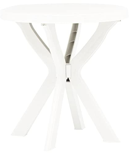 WSJHUHK Möbel, Outdoor-Möbel, Outdoor-Tische, Bistrotisch, weiß, 70 cm, Kunststoff