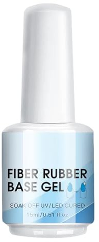 Gel Reparador Reconstructor de Uñas | Esmalte en Gel Base de Fibra de Vidrio Transparente,15ml Requiere Curado UV LED Manicura Salón Hogar Viaje Exterior