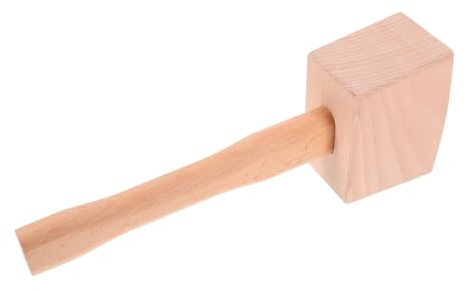 VILLCASE Marteau Massif pour Menuiserie Outil à Main Ergonomique Hêtre pour Artisans Robuste et Durable pour Travaux de Sculpture Bricolage