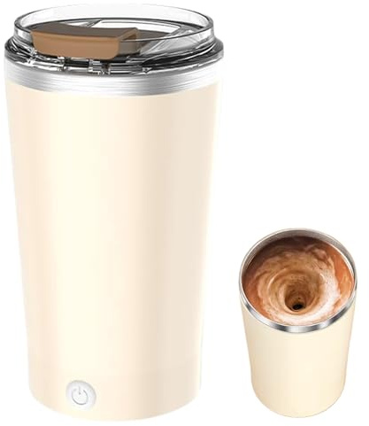 Automatic Magnetic Stirring Coffee Mug - Self Mixing Cup, Portable 400ml Drink Tumbler | Lid Covered Beverage Mug For Milk, Cocoa, Water And Hot Coffee Use In Home offices Travel, Everyday Convenience
