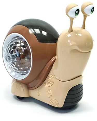 Bonbela Giocattolo per bambini con luce musicale, universale, interattivo, elettrico, per la pancia, per neonati (marrone)