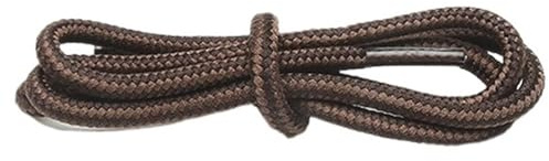 JFNKLFG 2 par snörskor unisex 4 mm randig dubbel färg, rund för utomhus sportskor, bomullsstövlar, tillbehör för vandringsarbetsstövlar, Brun, 120