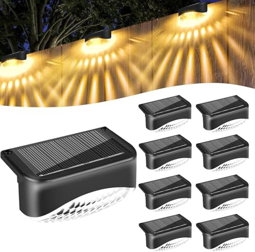 Bzavor Solarlampen für Außen Garten,12 Stück IP65 Wasserdichte Solarleuchten Garten Deko,Zaunbeleuchtung Solar,Led Gartenleuchten,Balkonbeleuchtung Lampe Outdoor