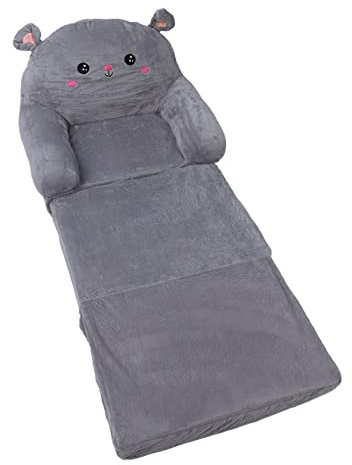 VGEBY Sofá para Niños Pequeños, sofá Plegable para Niños de Dibujos Animados, Esponja Suave, Cojines Extraíbles, Muebles Ligeros para para Jugar y Tomar la Siesta (3 Niveles)