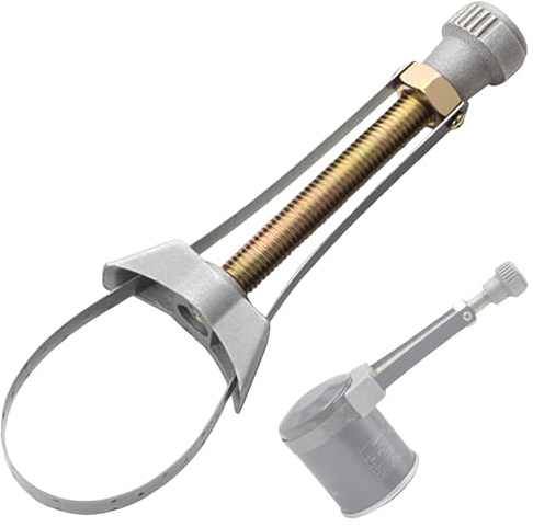 URYVAIW Llave Filtro Aceite Tipo Cinta, Llave para Filtro de Aceite con Correa Ajustable, Llave de Fleje para Filtros de Aceite, Herramienta de Extracción de Filtro de Aceite, Regolabile 65-130mm