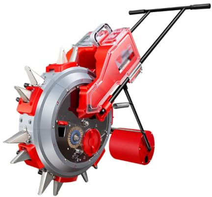 WSNCXFW Hand-Push Garden Seeder, Seed Sower & Fertilizer Applicator,Manual Corn Row Planter,Portable Lawn & Garden Spreaders,Roller Seeding Walk-Behind Row Crop Machine Precision Planter,7 Mouths