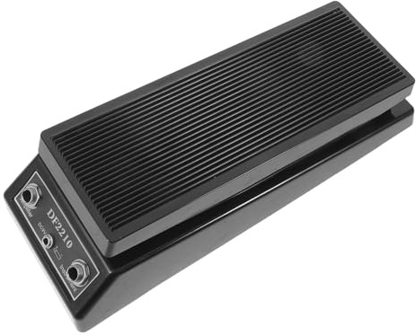 Hemobllo Elektrischer Gitarren Wah Effektpedal mit Einstellbarer Wah Tiefe und Lautstärkeregelung Kompakt aus Metall und Kunststoff für Live Musik und Studio in Schwarz
