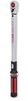KS Tools 516.6542 1/2 ERGOTORQUEprecision Ratschen-Drehmomentschlüssel, 40-200Nm, Auslösegenauigkeit +/- 3%, für kontrollierten Rechtsanzug, 36-Zahn Ratschenmechanismus, rot