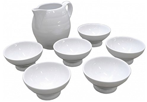 Secretos de Galicia Juego 6 Tazas Ribeiro y Jarra para Vino de Porcelana