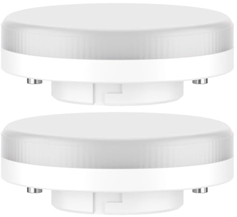 ledscom.de 2x GX53 LED Leuchtmittel, weiß (4100 K), 6,5 W, 550lm, 3-Stufen-Dimmer, matt