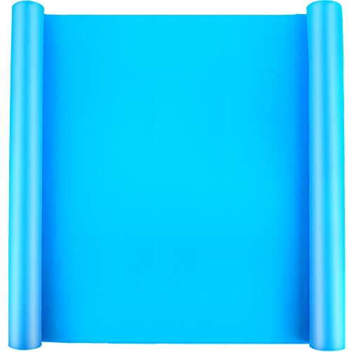 LEOBRO Große Silikonmatte zum Basteln, rutschfest, antihaftbeschichtet, für Schmuck, Gussmatte, hitzebeständig, für Epoxidharz, Glitzer, Farbe, Himmelblau
