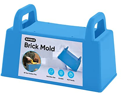 Superio Snow Brick Maker Igloo Fort Block Form Outdoor Winter Snow Toys Sand Castle Building Kit for Adults and Kids Sandbox, Beach, Sand Toys (Blue)