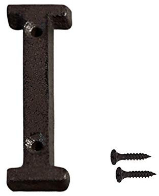 INCREWAY Número de Casa de Hierro Fundido, 7,5 cm, Letra Negra, Número de Buzón (I)