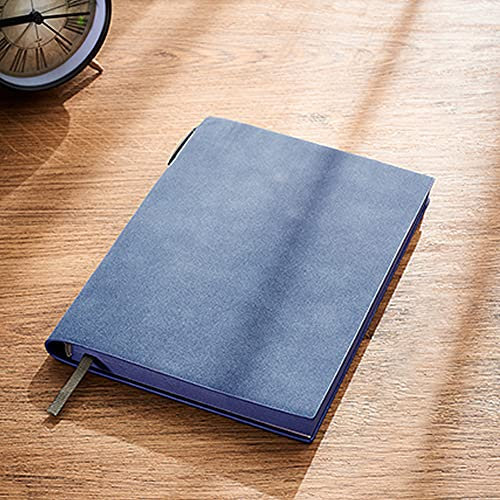 Klassisches, liniertes Papier-Notizbuch, Hardcover, Schreibblock mit Stifthalter, A5-Leder, Notizblock, Notizblock, Tagebuch, Block mit hochwertigem, dickem Papier, 260 linierte Seiten
