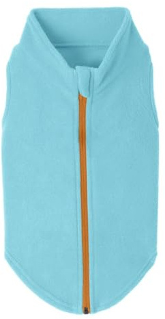Gooby Hundepullover mit Reißverschluss, Fleece, Türkis, Größe XXL – Warmer Pullover aus Fleece, Step-In Hundejacke ohne Ring-Leine – Winterpullover für kleine Hunde Jungen und Medium