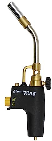 Flame King FK8500CGA High Intensity Propane Torch Head for Soldering, Brazing, Plumbing, Lighting Charcoal/Fire Pits, Compatible with 1LB Cylinders, MAPP, and MAP-PRO