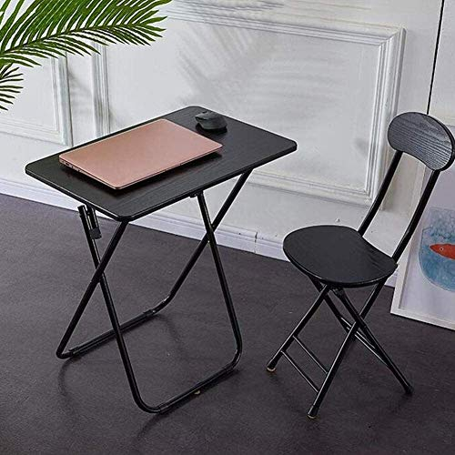 VVHUDA Klapptische, Persönliches TV-Tablett, tragbar, ideal für Camping, Kaffee, Picknick, Essen, Computertisch, Couchtisch (Größe: Schwarz) small Gift