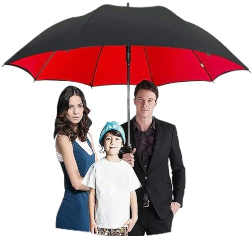CunTo 78 Zoll übergroßer Golfschirm, 180 cm extra große Stockschirme, winddichter, regenfester doppellagiger großer Regenschirm, Regenschirm mit langem Griff, Sonnenschirm-Sonnenschirm