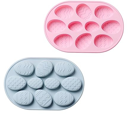 Milisten 10 Easter Egg Cake Molds Sets Silicone Cake Decorating Moulds for Baking