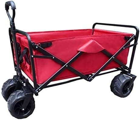 LXYDPZ Einkaufswagen, zusammenklappbarer Gartenwagen, robuster Wagen, Multifunktions-Einkaufswagen für Outdoor-Camping, Strand, Zugwagen, Handwagen