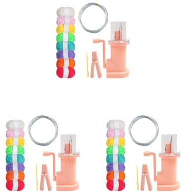 3 Set Manuelle Strickmaschine Reparatur Flicken Werkzeug Set für DIY Handwerk Nähen Nähen Rosa