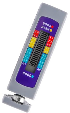 Mesee Digital Battery Tester, Batterie Akku Volt Checker, Batterietester, LCD Display Button Cell Battery Tester Digital Checker für 9V 1.5V Knopfzellen-Batterien
