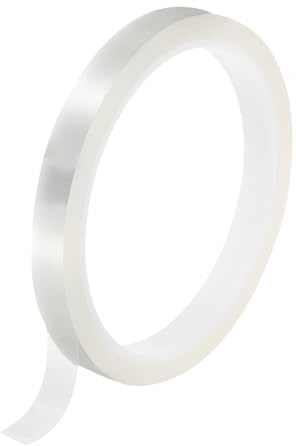 QUARKZMAN Nastro Termico Trasparente, 1 Rotolo 10mmx33m 108 Piedi Nastro Resistente al Calore ad Alta Temperatura per Sublimazione Pressa Vinile Termico Trasferimento Termico