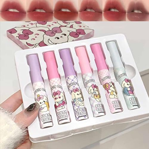Rossetto Lunga Durata Matte Liquido Marrone Rosa Nude carino Rossetto Rimpolpante Labbra Volumizzante Alta Pigmentato Trucco Labbra Colore per Le Donne