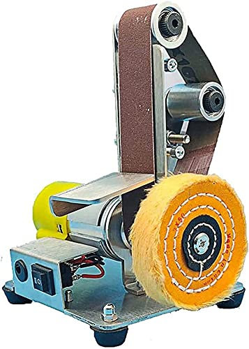 Afilador eléctrico de lijadora de banda para fabricación de cuchillos, amoladora ajustable de 7 velocidades para pulido de metal, herramienta profesional para trabajos de precisión