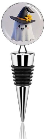 Ghost Witch Hat Bottle Stopper Beverage Bottle Sealer Reusable Wine Stopper Personalised Champagne Stopper Unique Wine Bottle Corks Keep Fresh Suitable for Standard