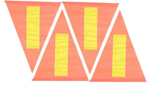 BESPORTBLE 4pcs Reflective Triangular Bicycle Safety Flags for Riding | Orange Pvc, Lightweight Portable Design, Outdoor Use, Children’s Bikes and Bicycles