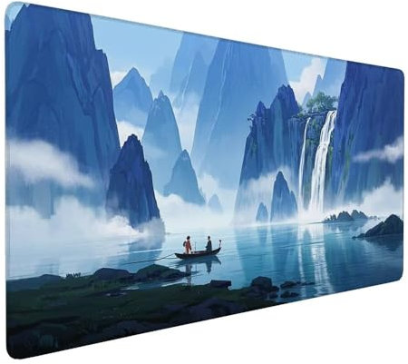 Japanese Mouse Mat 1000x500x3mm XXL Landscape Mouse Pad Large Desk Pad, Water-Resistant Surface with Non-Slip Rubber, Extended Japanese Mousepad Computer Keyboard for Laptop Gaming Office Work X-930