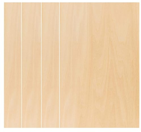 4 Piezas Madera Contrachapada 3mm, Tablero Contrachapado de Tilo A4 30 x 20cm, Sin Terminar Tablero Madera, Para Carpintería de Bricolaje, Procesamiento Láser, Fabricación de Modelos, Regalos