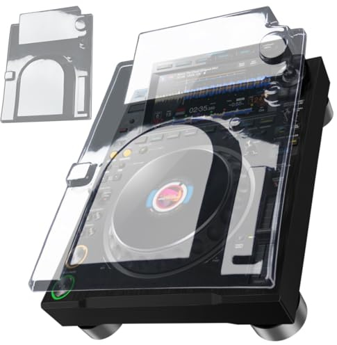 Jociliven Polycarbonate Cover for Pioneer DJ CDJ-3000, Hard Shell DJ Equipment Protective PC Pets-Scratch Proof Shield Lid Cover Protector for Travel