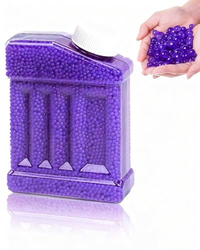 BNREOZA Perlas de agua, aprox. 60.000 perlas de agua de colores, decorativas y vistosas, se pueden utilizar para decoración de bricolaje, relleno de jarrones, perlas de gel floral,púrpura