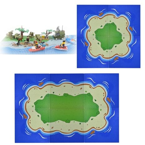 CHEVVY 6 piastre di base, 25,5 x 25,5 cm, pannelli stradali, pannelli compatibili con tutte le marche comuni, piastra di base per mattoncini classici piccoli, piastra per oceano, piastra per isole