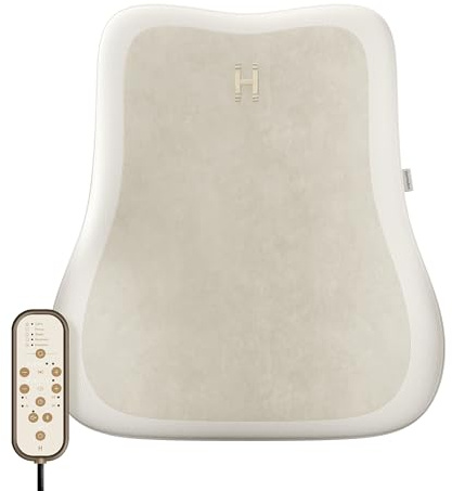 Homedics Bridge Vibroacoustic Massage Cushion - Back Massager for Chair with NanoPulse Technology, 5 Audio Tracks & Bluetooth Streaming, Low-Frequency Sound Waves to Calm Body and Mind, Remote Control
