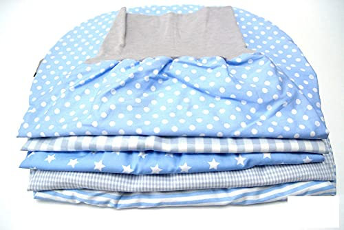 bab-Berin Strampelsack 0-6 Monate in Blau, Baby Mädchen Jungen Pucksack für Sommer oder Winter