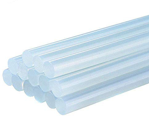 Heißklebe-Sticks 11 mm Klebesticks Set transparent Kunststoff Klebesticks für Haushaltsreparaturen & Bastelklebepistole (10 Stück)