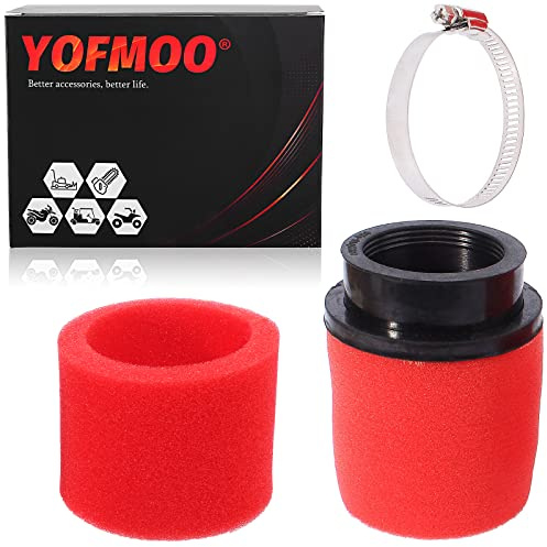 YOFMOO Luftfilter 35 mm röd dubbel skumpod prestanda för motorcykel ATV Quad Scooter Go Kart 50cc 70cc 90cc 110cc 125cc moped pit dirt racing superfickcykel Suzuki Baja universal