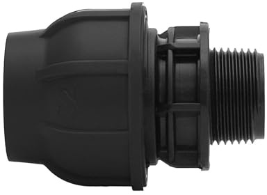 Gebo Plast Übergang mit Aussengewinde PE Klemmfitting Abzweig Klemmverbinder AG (25 mm x 1)