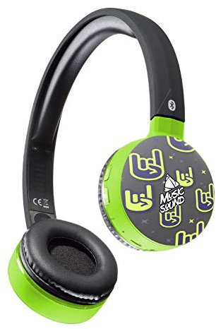 Musicsound - Cuffie Bluetooth con archetto estensibile, colorate, senza fili, con microfono, indicatore LED e telecomando su Pavillions, Rock