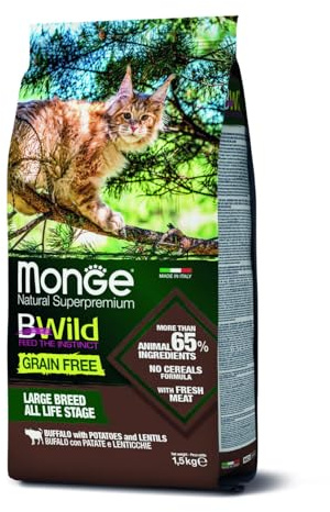 Monge BWild Cat Adult Grain Free Bufalo 1,5 kg